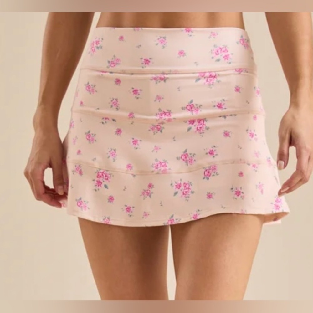Altar'd State Pink Floral Skort Mini Skirt Nwt